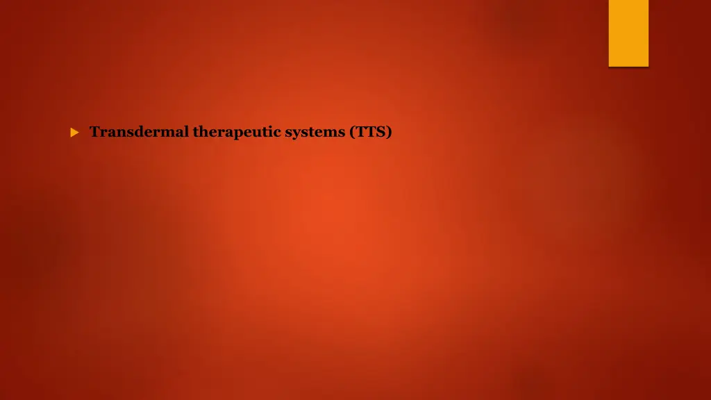 transdermal therapeutic systems tts