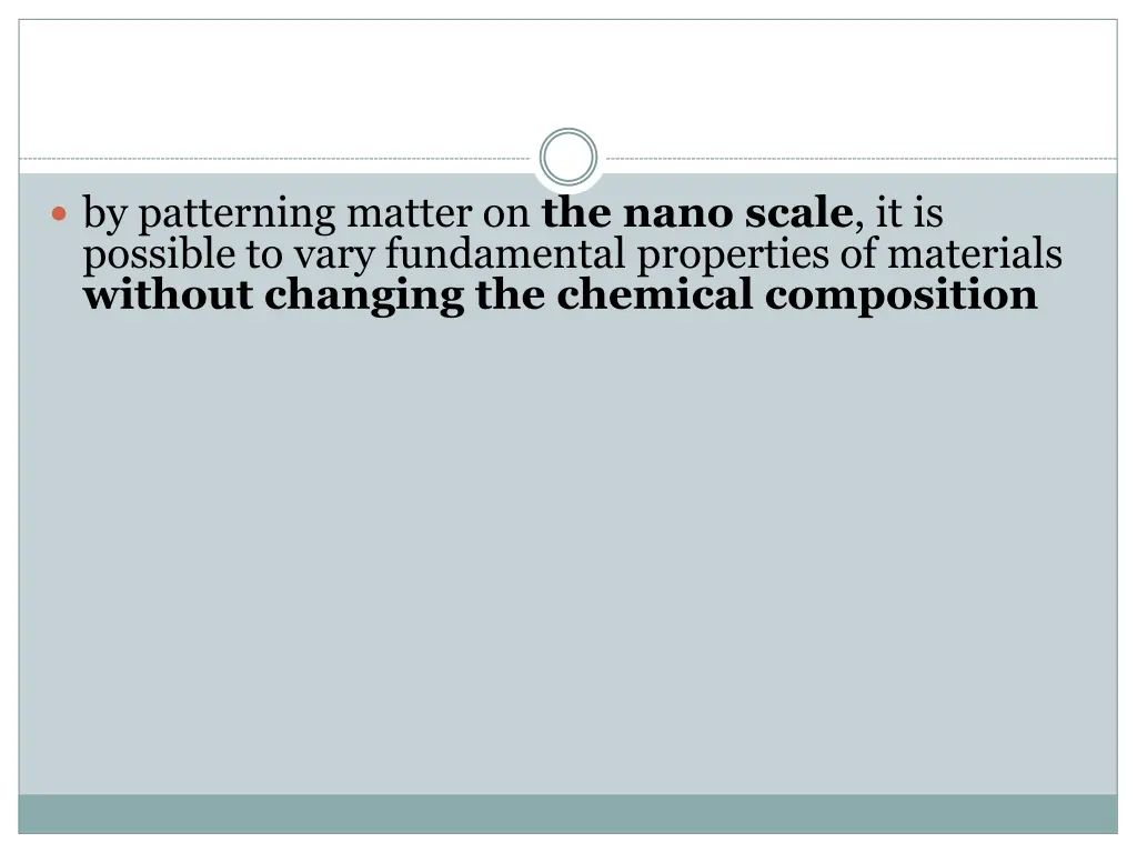 by patterning matter on the nano scale