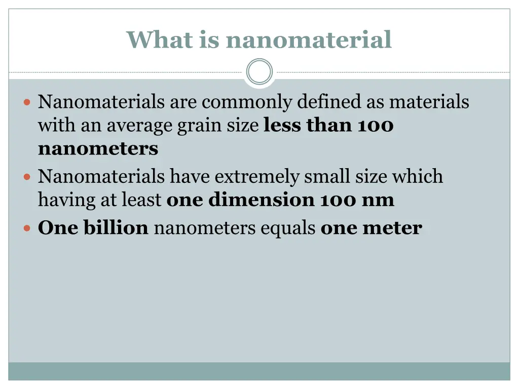 what is nanomaterial