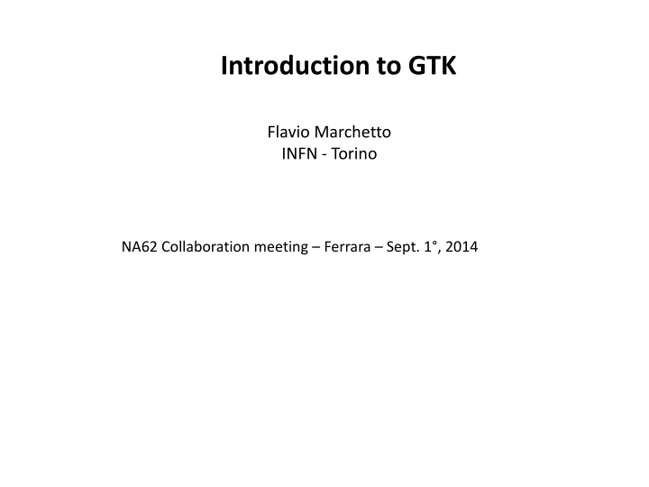 introduction to gtk