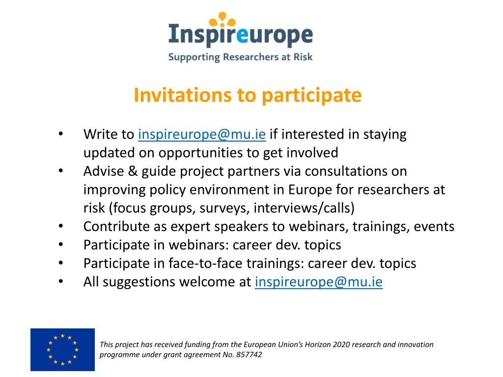 invitations to participate