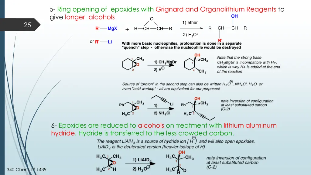 5 ring opening of epoxides with grignard