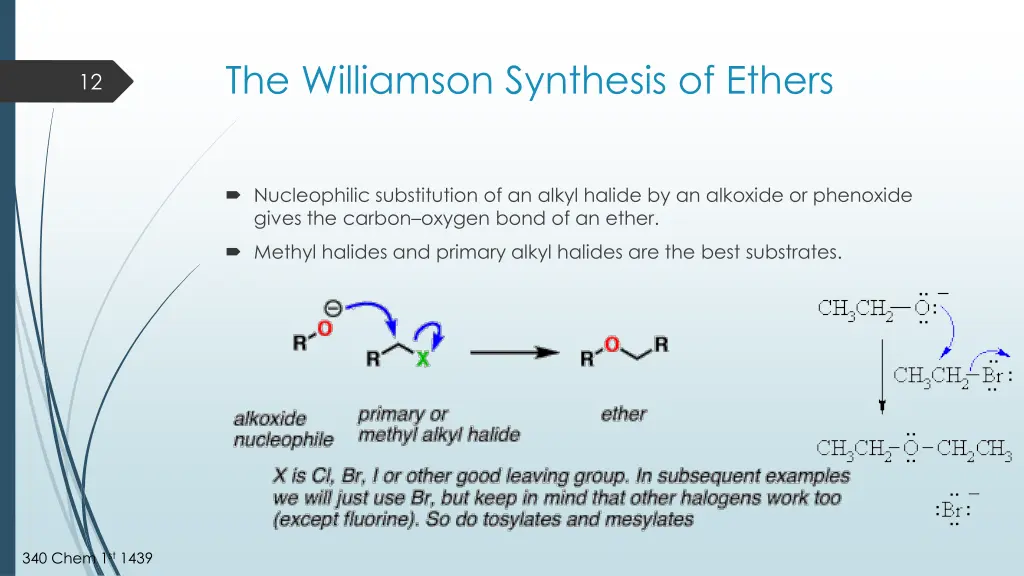 the williamson synthesis of ethers
