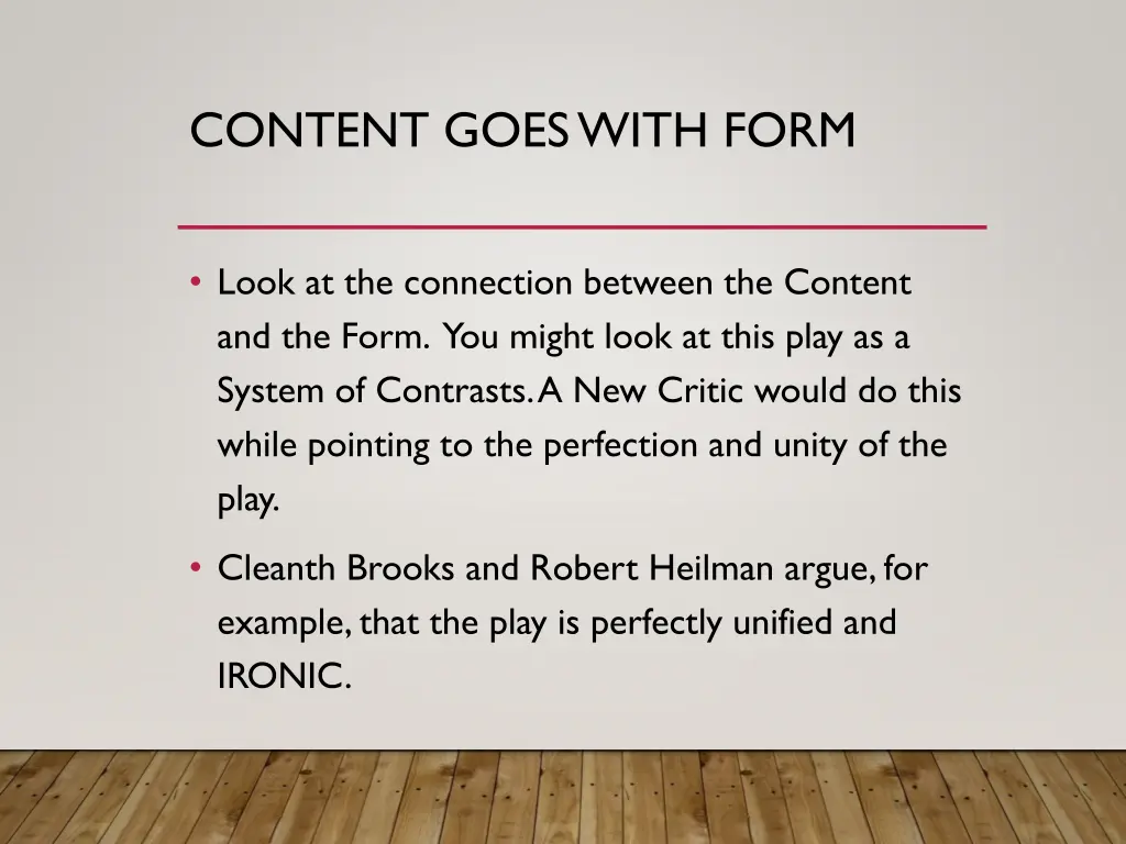 content goes with form