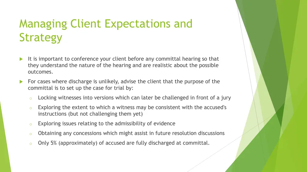 managing client expectations and strategy