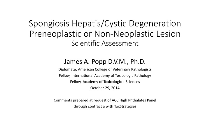 spongiosis hepatis cystic degeneration