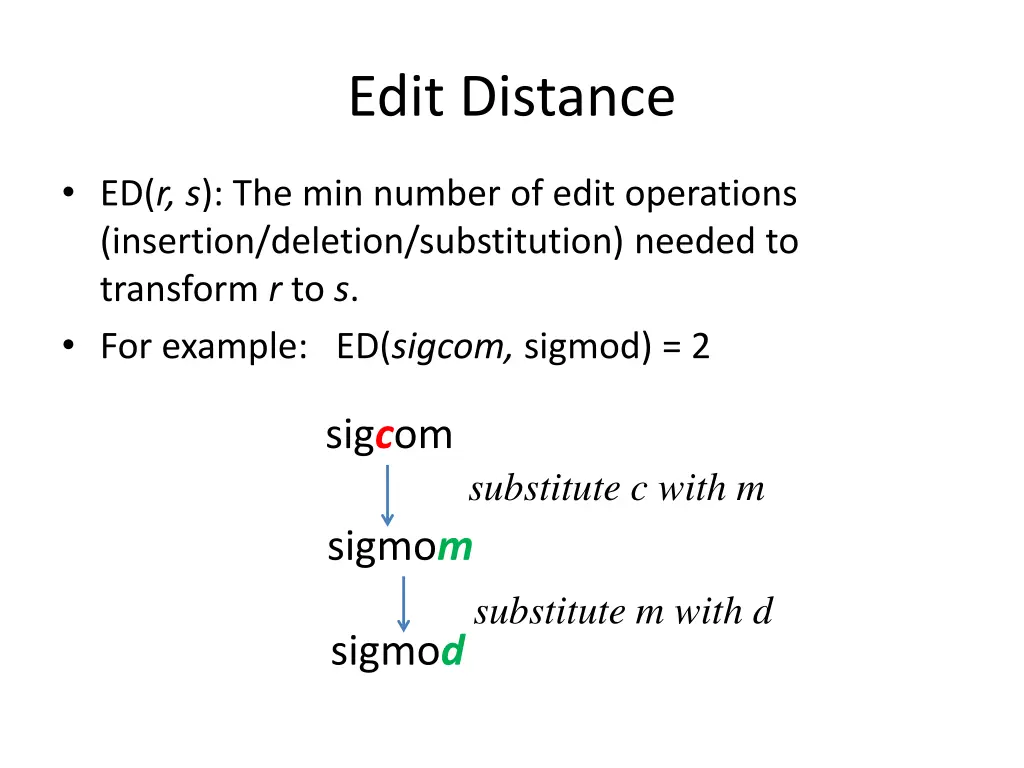 edit distance