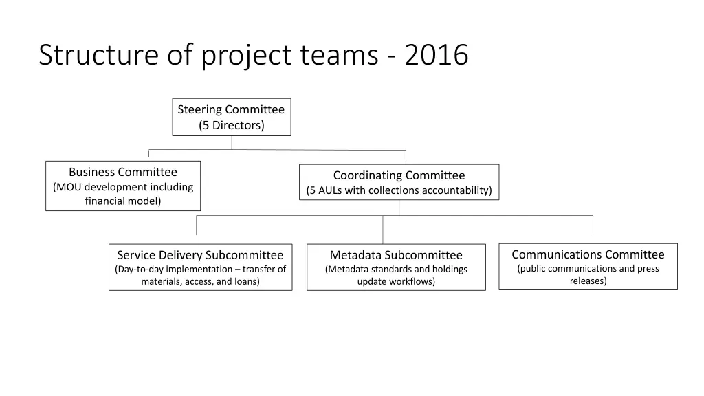structure of project teams 2016