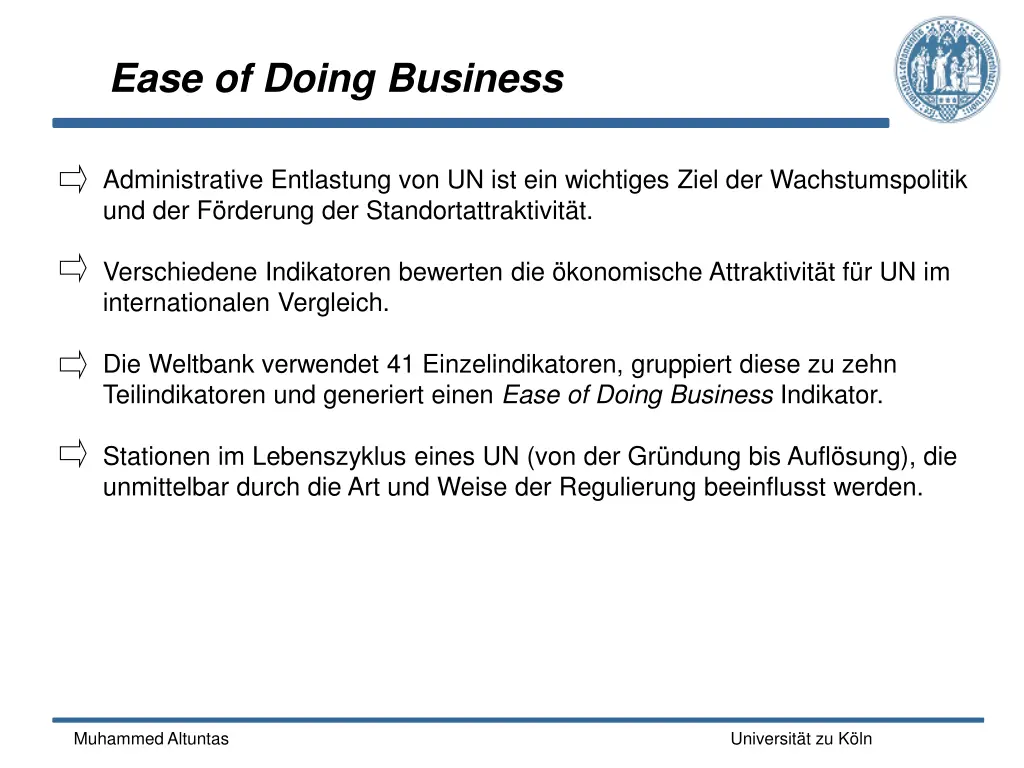 ease of doing business