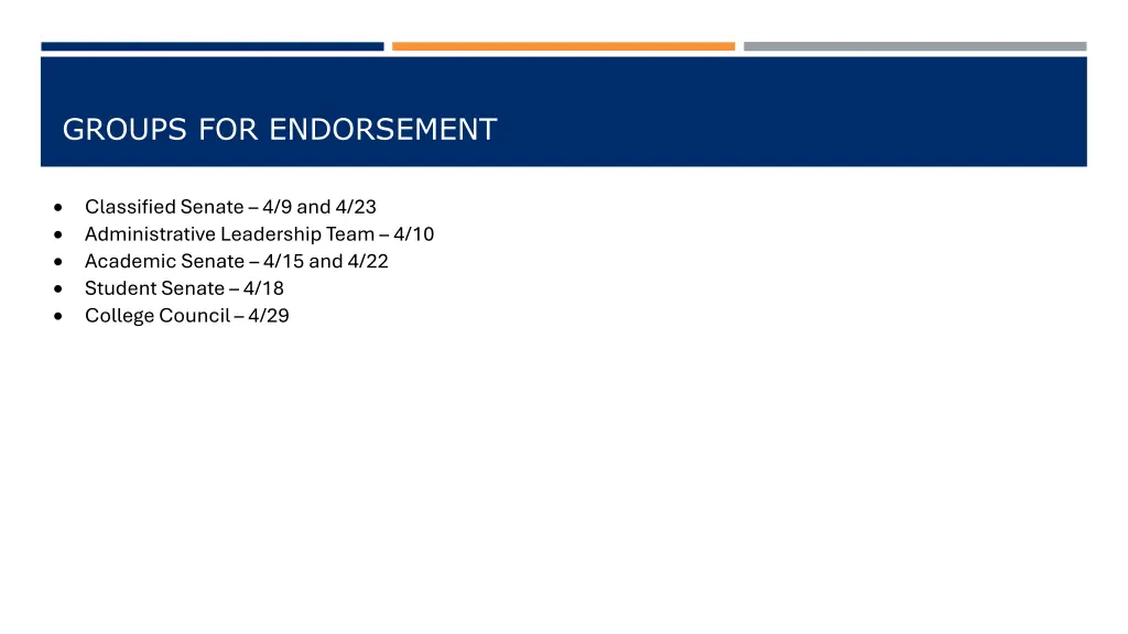 groups for endorsement