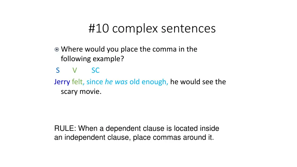 10 complex sentences 5