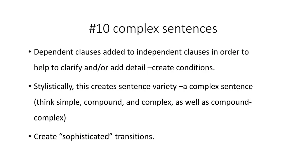 10 complex sentences 6