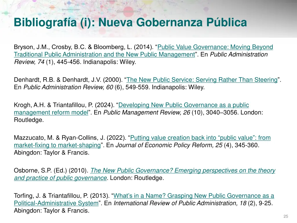 bibliograf a i nueva gobernanza p blica