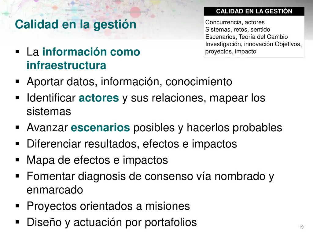 calidad en la gesti n