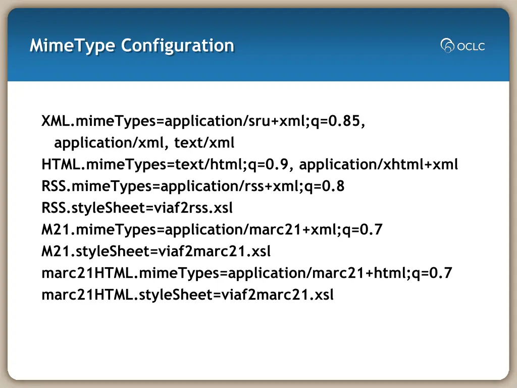 mimetype configuration