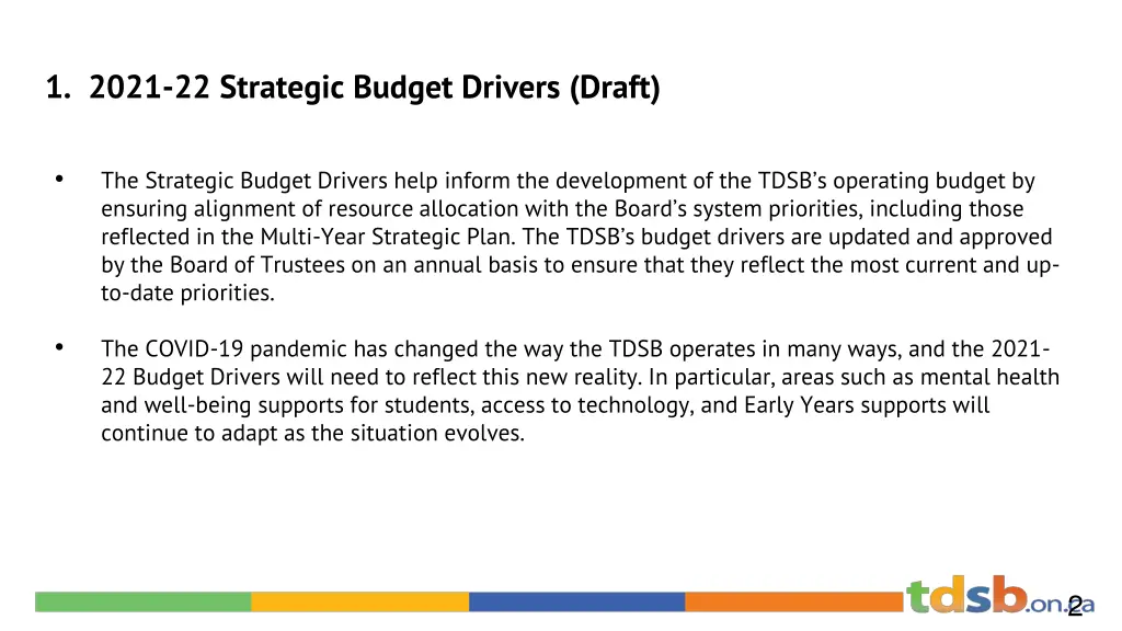 1 2021 22 strategic budget drivers draft