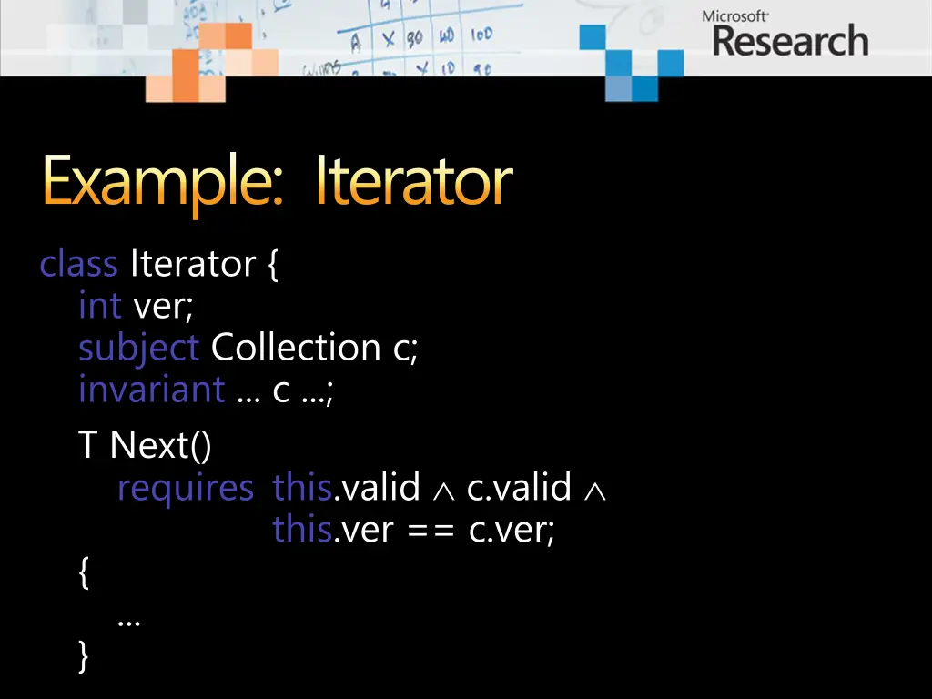example iterator class iterator int ver subject