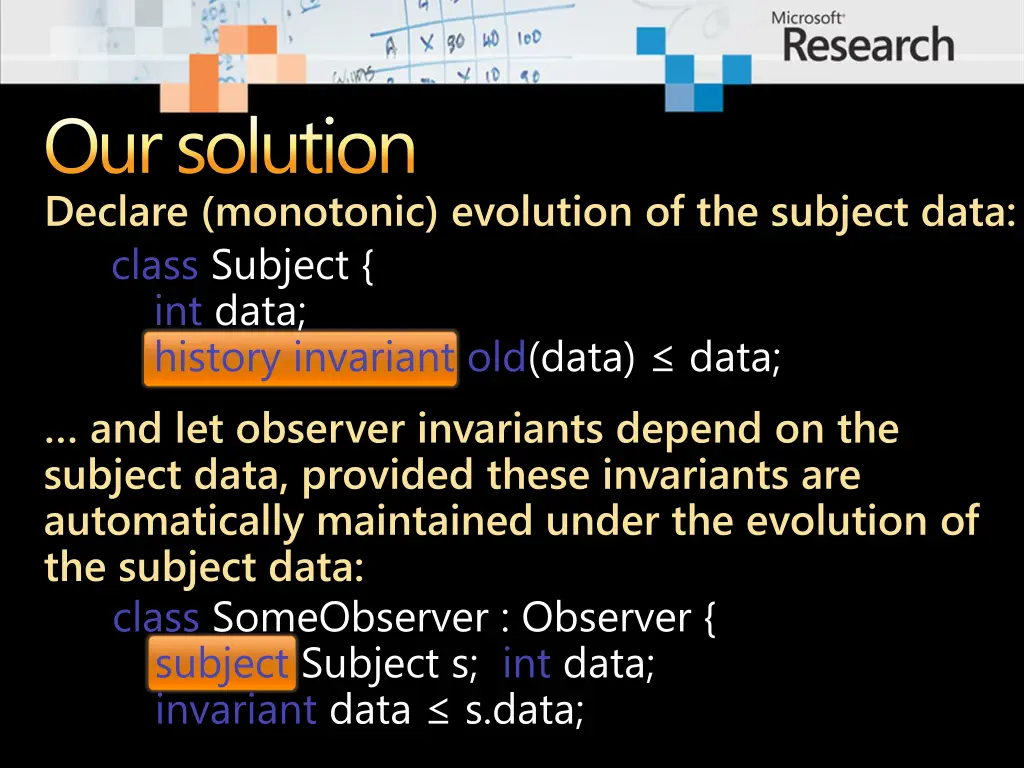 our solution declare monotonic evolution