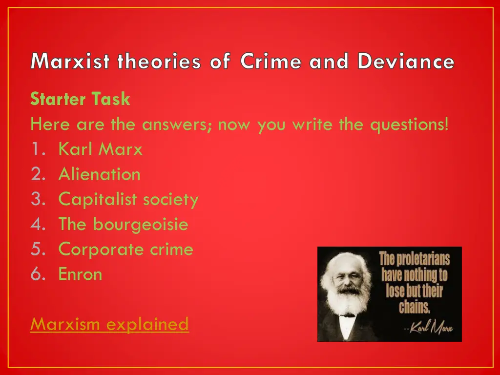 marxist theories of crime and deviance 1