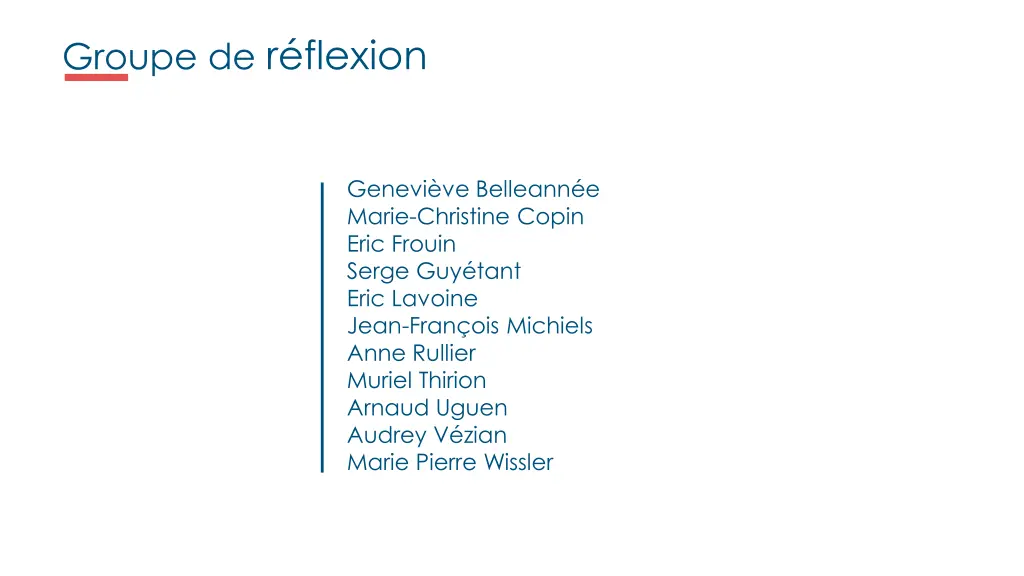 groupe de r flexion