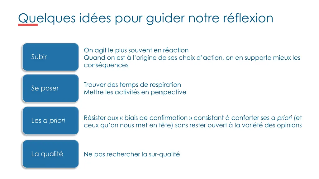 quelques id es pour guider notre r flexion