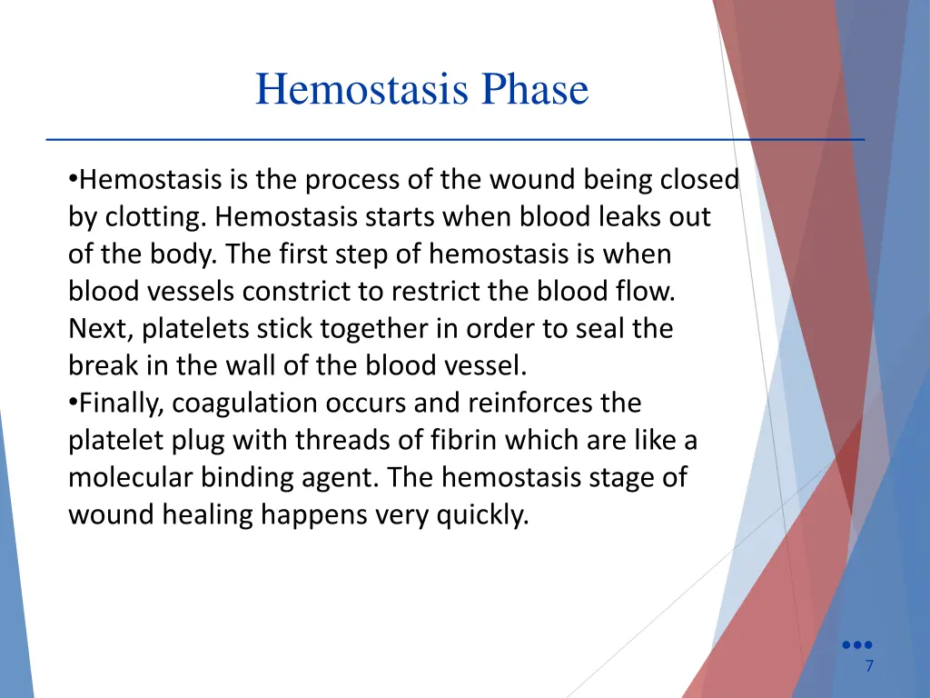 hemostasis phase