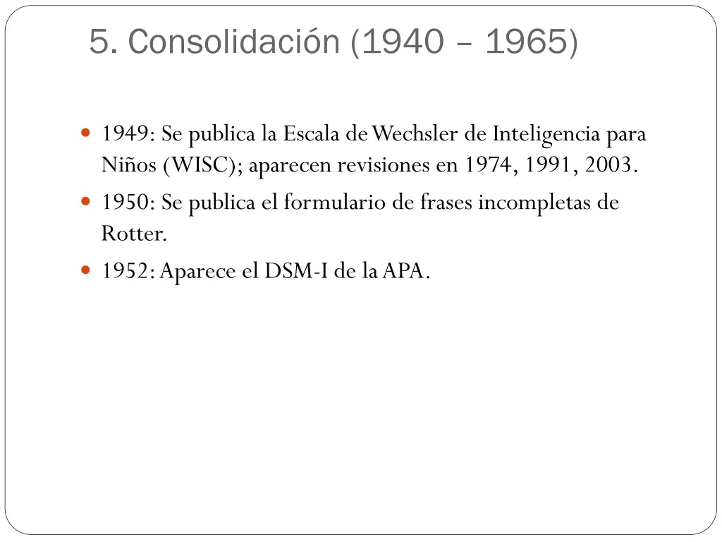5 consolidaci n 1940 1965