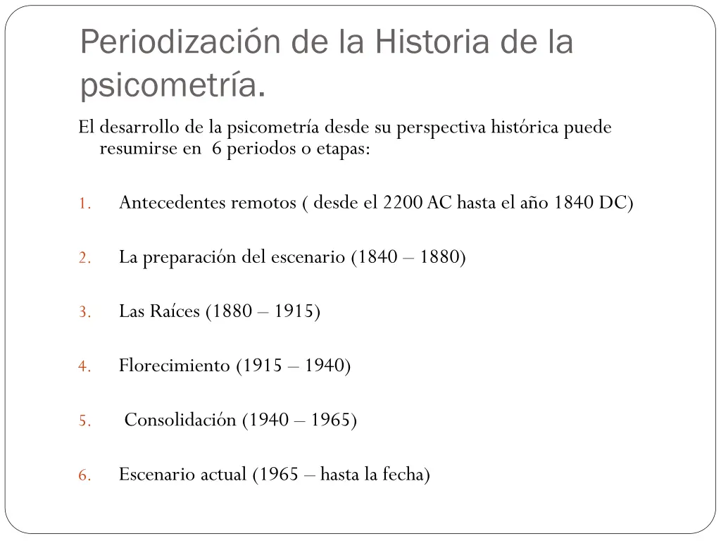 periodizaci n de la historia de la psicometr