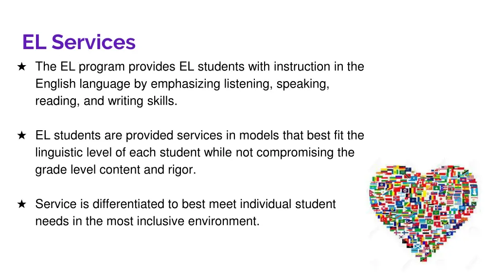 el services the el program provides el students