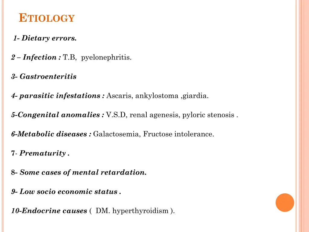 e tiology