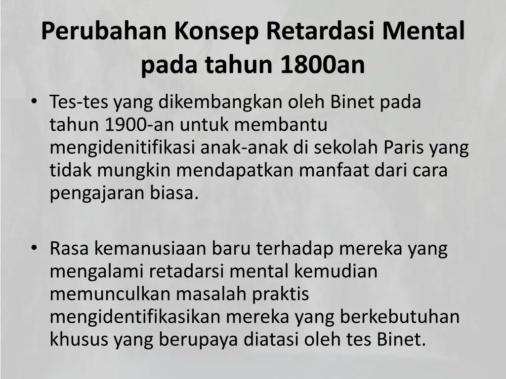 perubahan konsep retardasi mental pada tahun