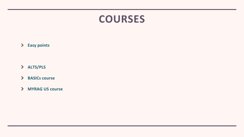courses