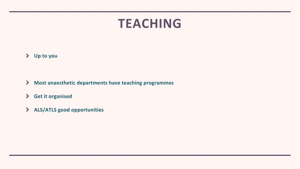 teaching