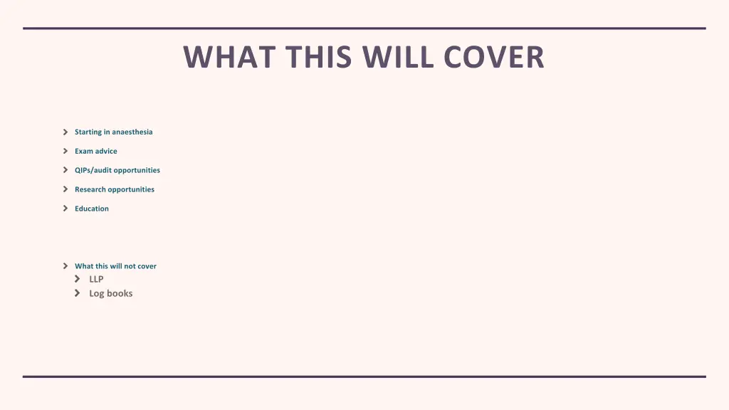 what this will cover