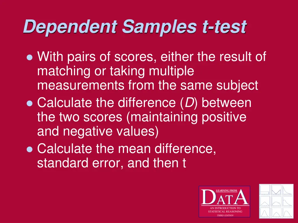 dependent samples t test
