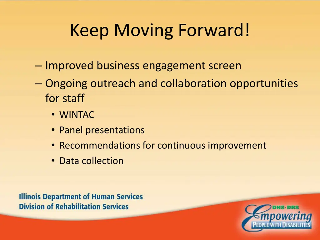 keep moving forward