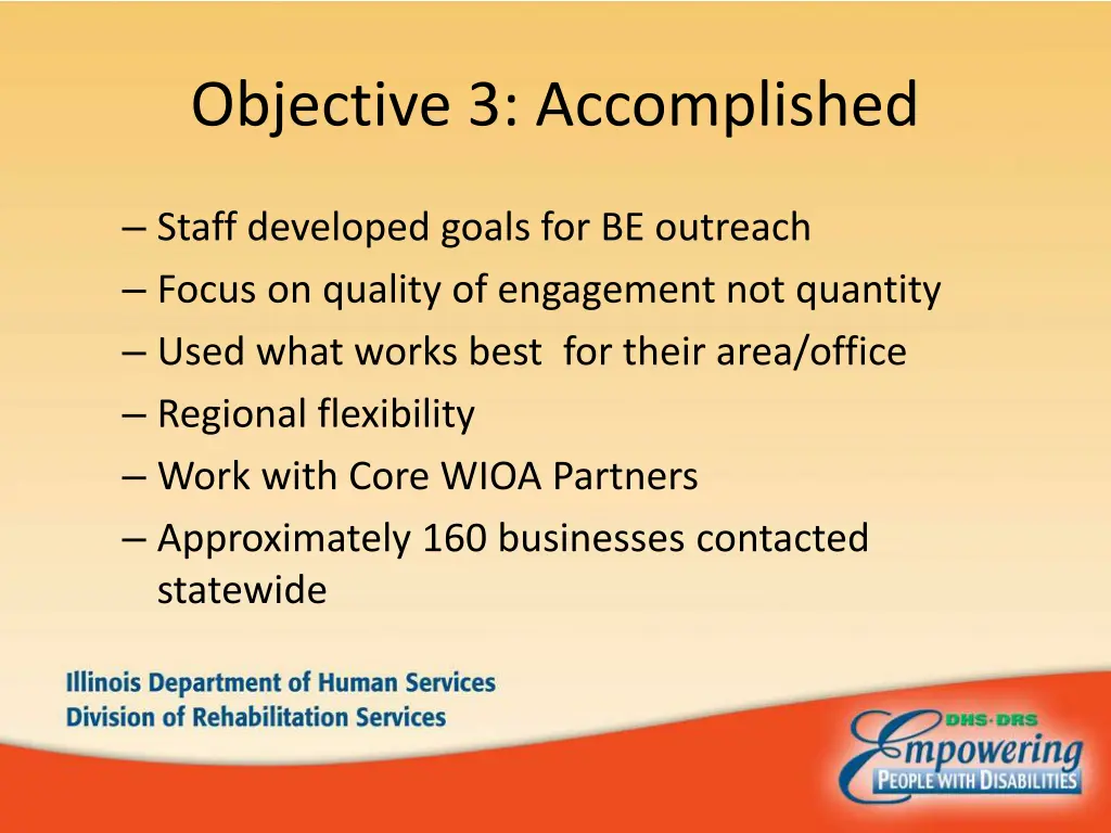 objective 3 accomplished