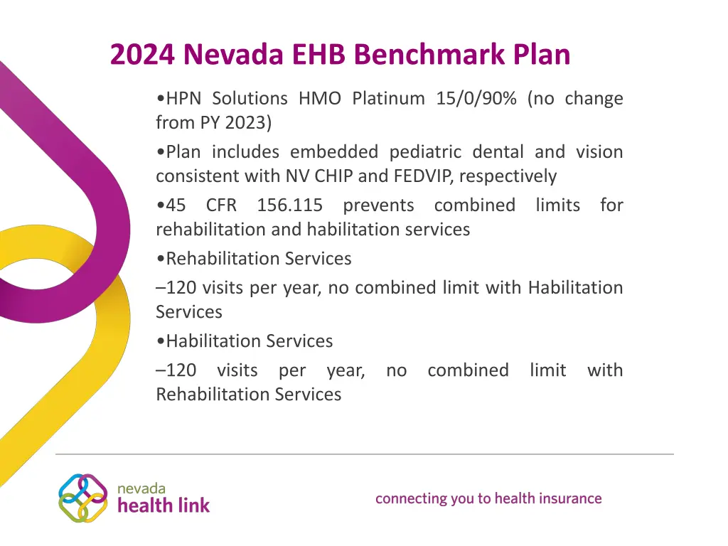 2024 nevada ehb benchmark plan