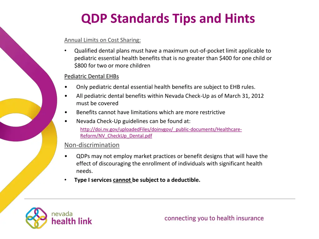 qdp standards tips and hints