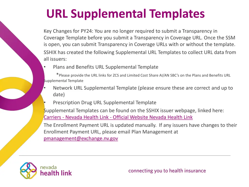 url supplemental templates