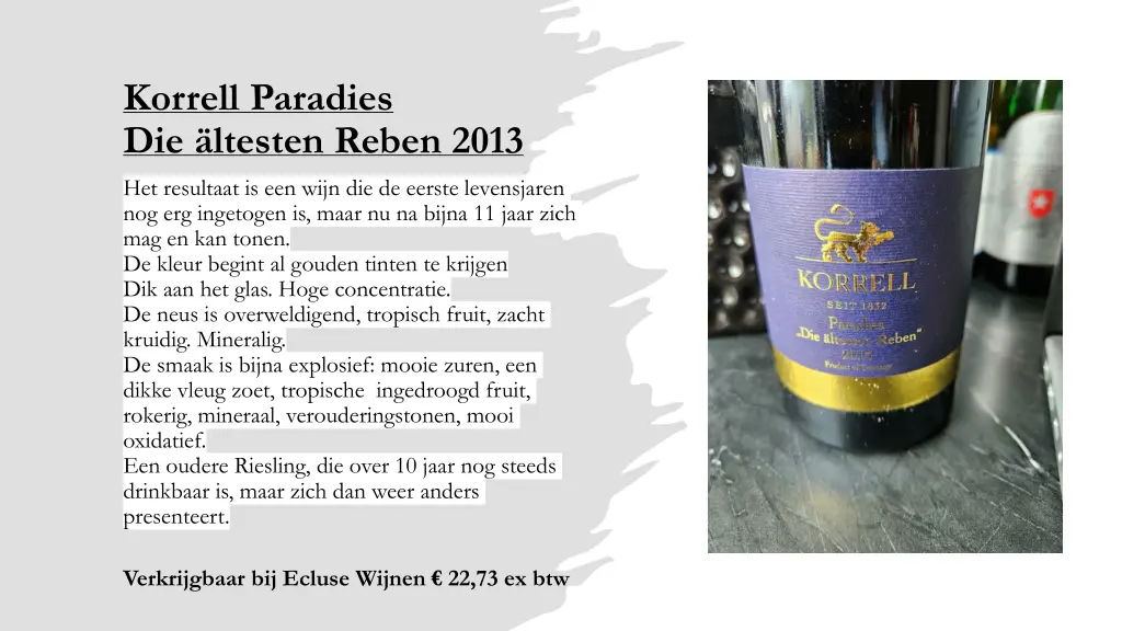 korrell paradies die ltesten reben 2013 2