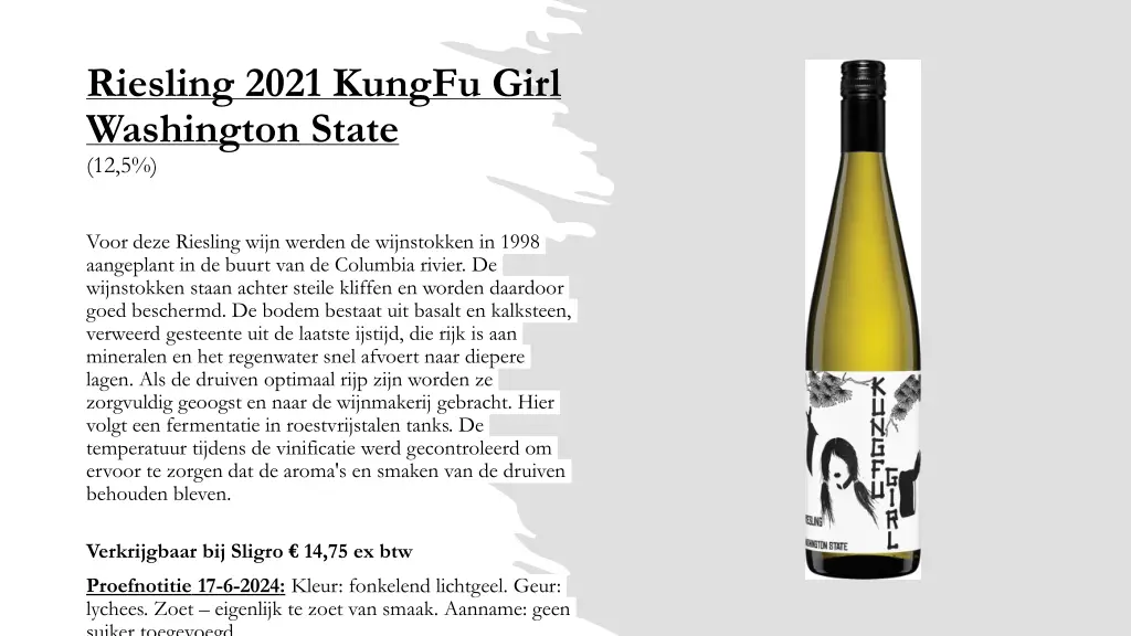 riesling 2021 kungfu girl washington state 12 5