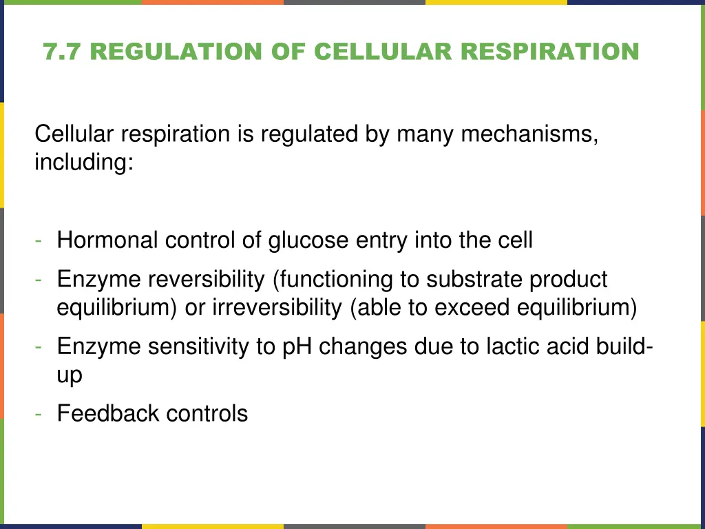 7 7 regulation of cellular respiration
