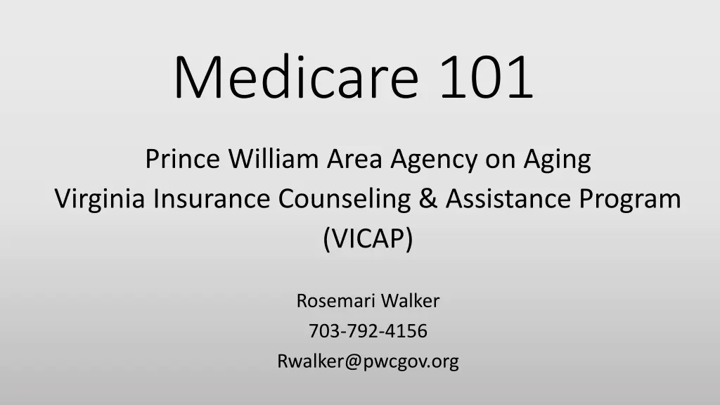medicare 101