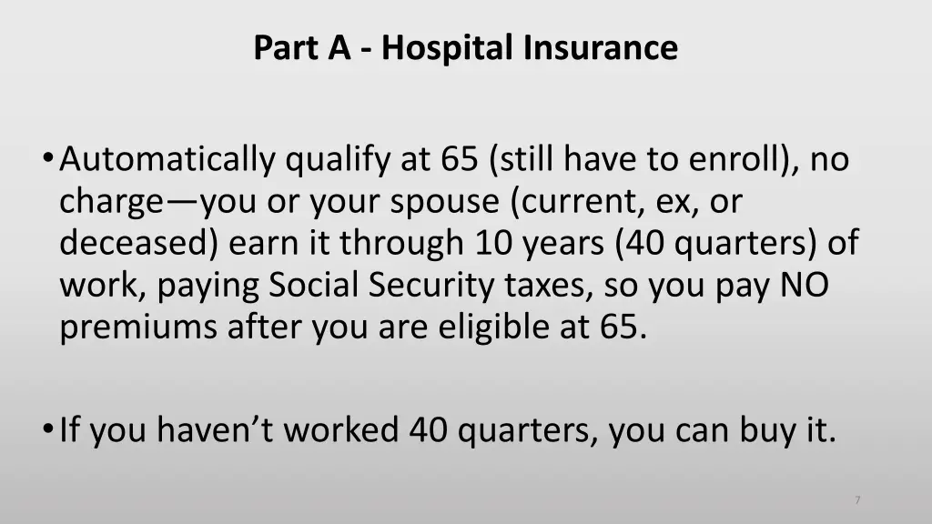 part a hospital insurance