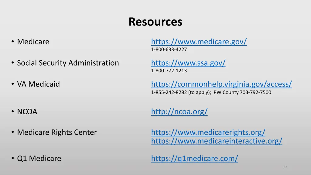 resources
