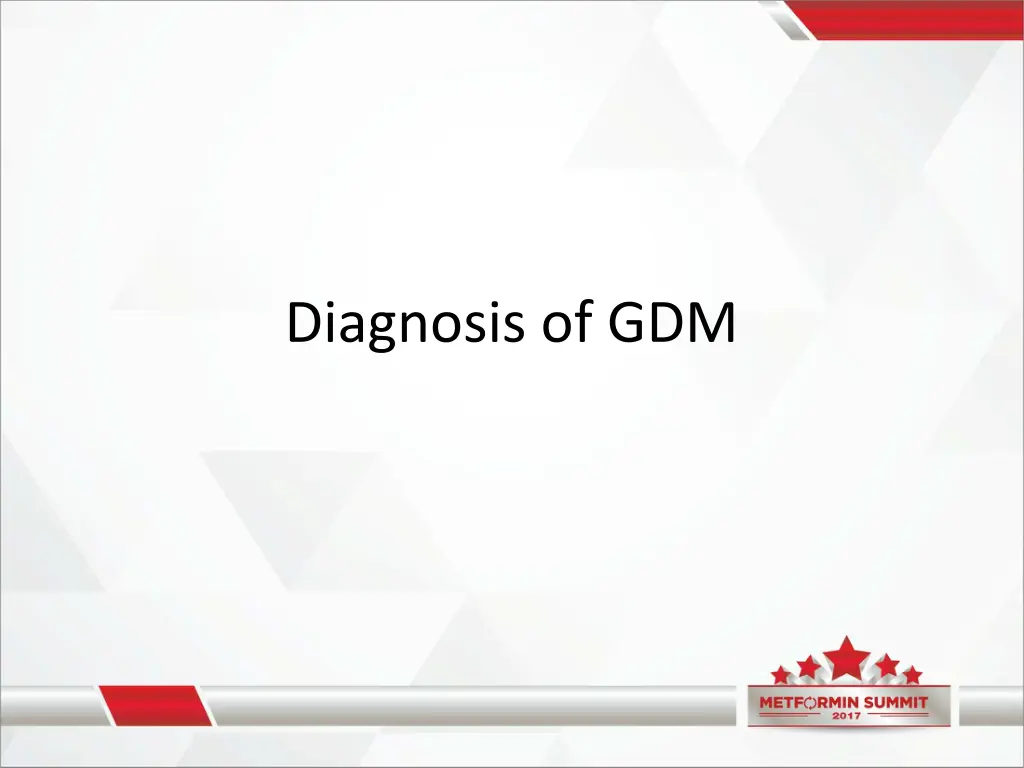 diagnosis of gdm