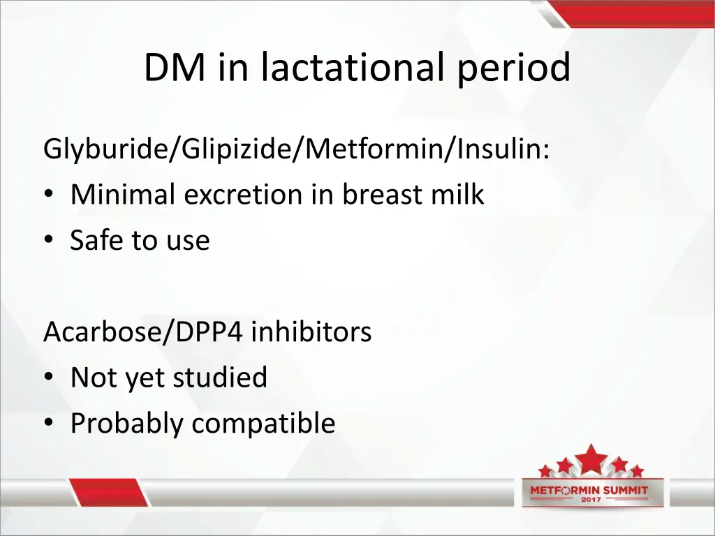 dm in lactational period