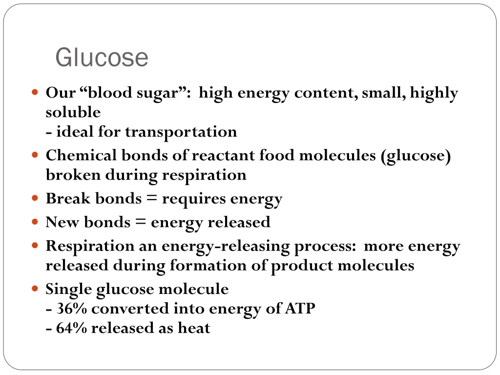 glucose
