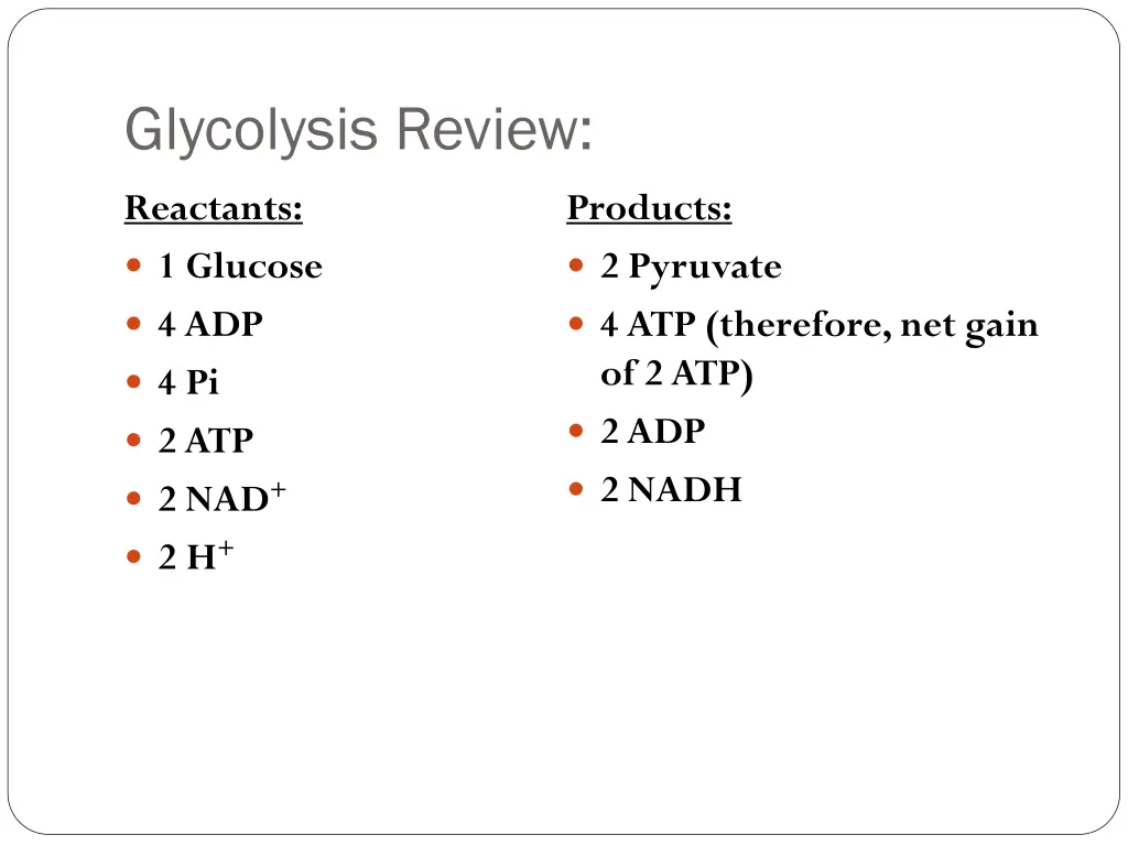 glycolysis review